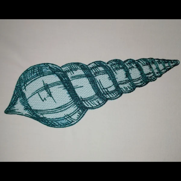 Shell embroidery design 5 - sea shell embroidery pattern - beach embroidery design