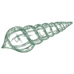 Shell Sketch Embroidery Design 5 - Summer Pattern