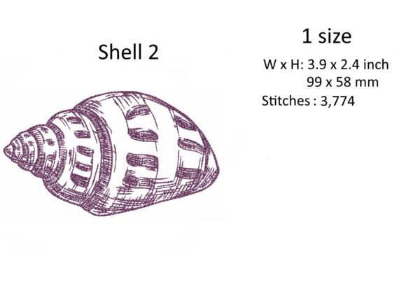 Small Shells Sketch embroidery design