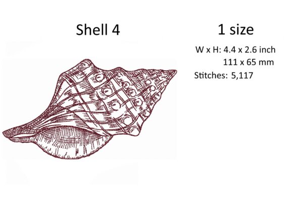 Small Shells Sketch embroidery design