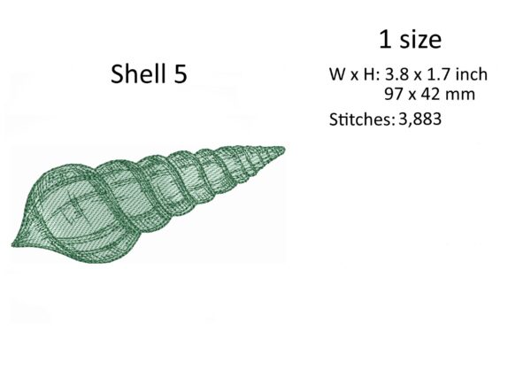 Small shells collection embroidery designs