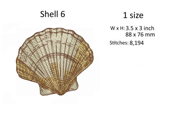 Small shells collection embroidery designs