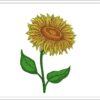 Sunflower embroidery design