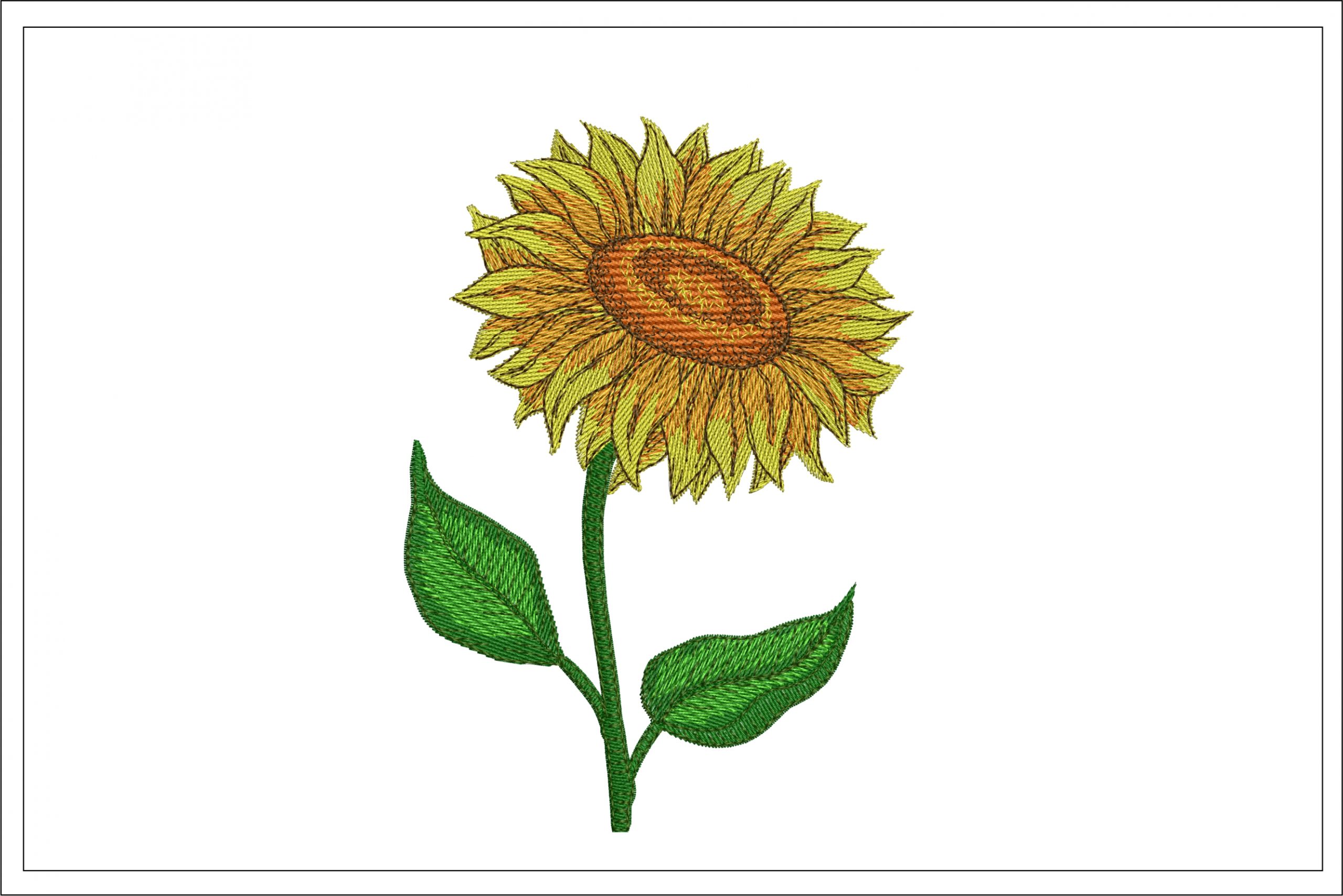 Sunflower embroidery design