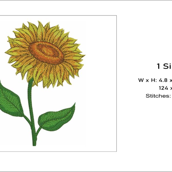 Sunflower embroidery design