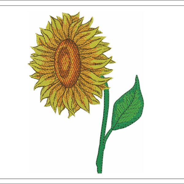 Sunflower embroidery design