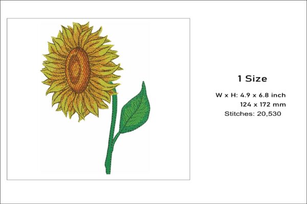 Sunflower embroidery design