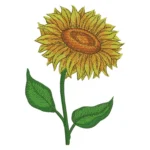 Sunflower Embroidery Design 5 - Instant Download