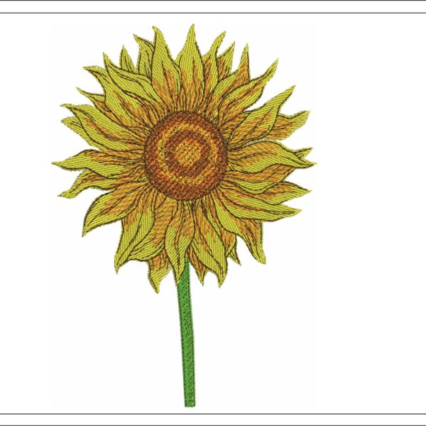 Sunflower embroidery design