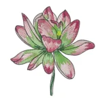Abstract Lotus Embroidery Design - Instant Download