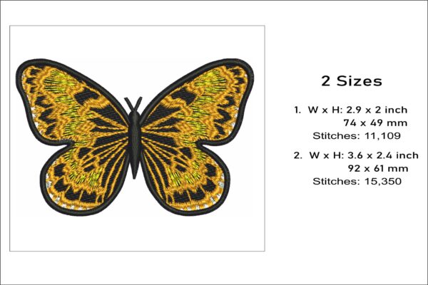 Free Standing Butterfly embroidery design