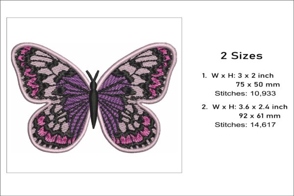 Free Standing Butterfly embroidery design