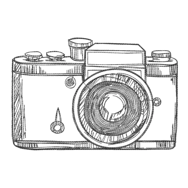 Camera sketch embroidery design - machine embroidery design