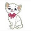 Cat applique embroidery design