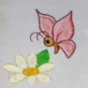 Daisy and butterfly embroidery design - spring embroidery pattern