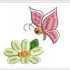 Daisy Butterfly embroidery design