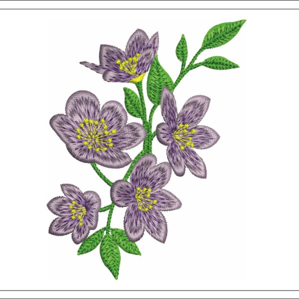 Flowers embroidery design