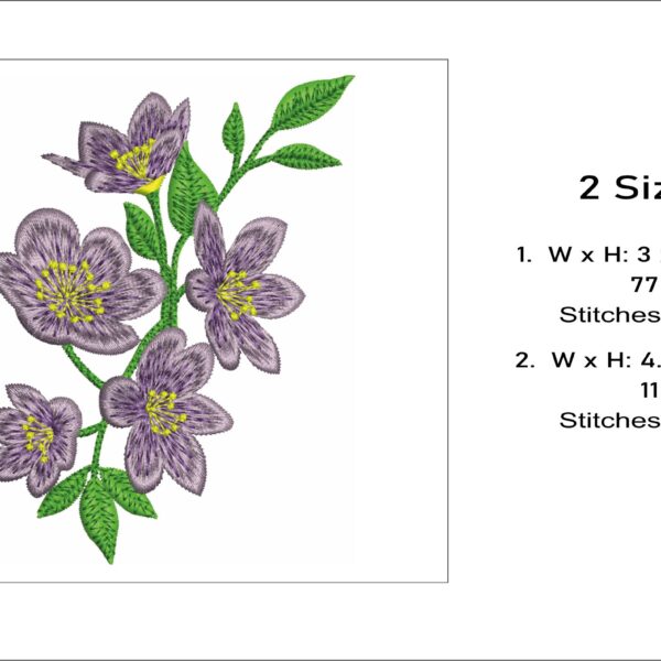 Flowers embroidery design