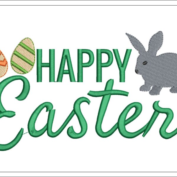 Happy Easter embroidery design