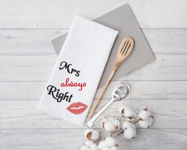 Mrs always Right embroidery design