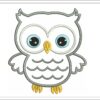 Owl applique embroidery design