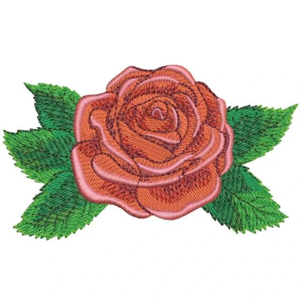 Red rose embroidery design 2 - floral pattern Red rose embroidery design 2 - floral pattern