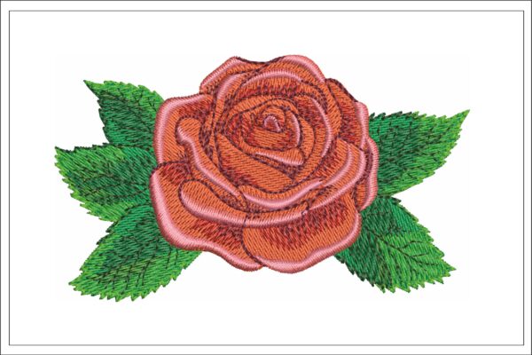 Rose embroidery design