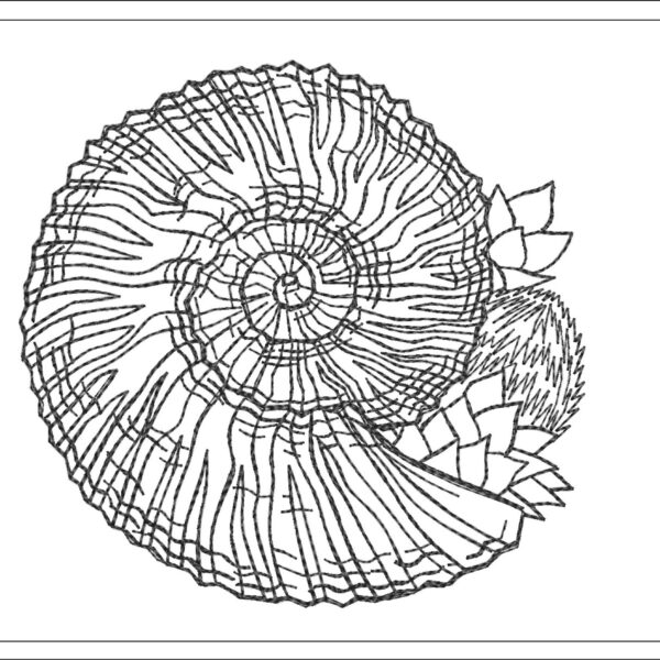 Shell embroidery design