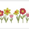 Spring flowers embroidery design