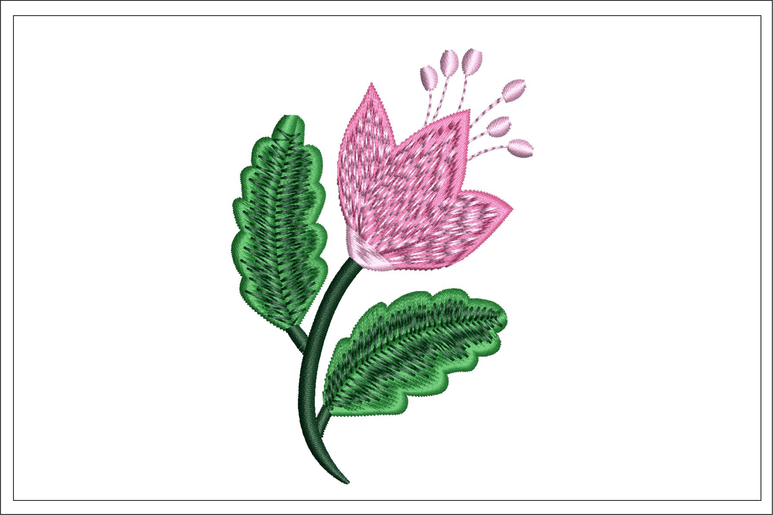 Crocus embroidery design