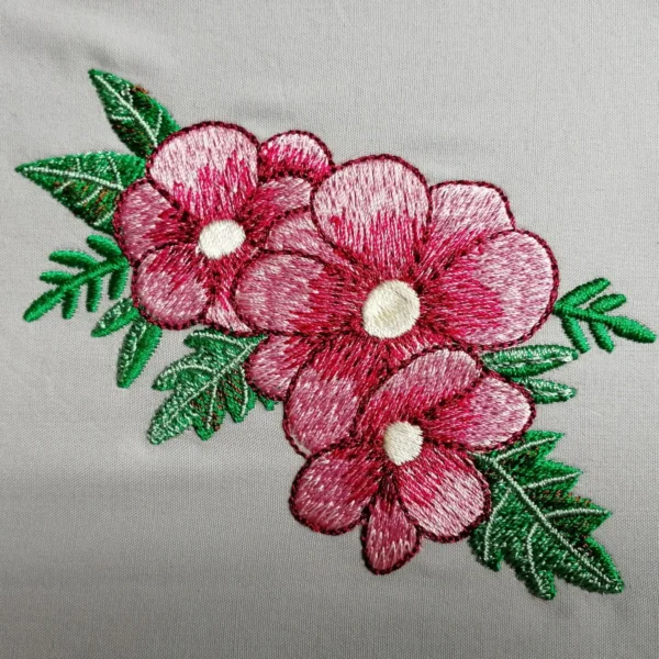 Tropical flowers embroidery design - flowers embroidery pattern