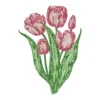 Tulips embroidery design - beautiful flowers embroidery pattern - simple embroidery design 1