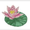 Water lily embroidery design