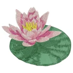 Water Lily Embroidery Design - Machine Embroidery