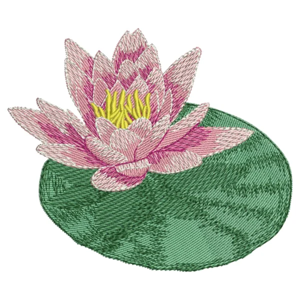 Water lily embroidery design - nature embroidery pattern - machine embroidery design