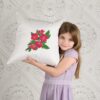 Wild rose branch embroidery design