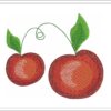 Cherries embroidery design