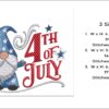 4th of July Gnome embroidery design