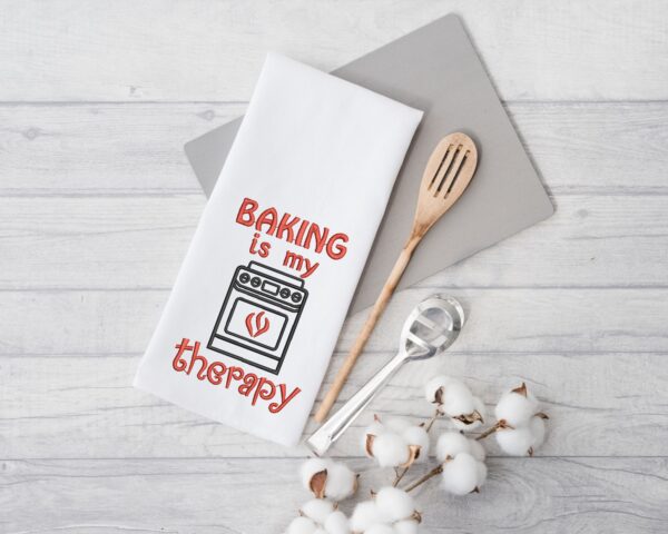 Baking Is My Therapy embroidery design