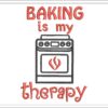 Baking Is My Therapy embroidery design