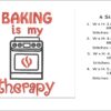 Baking Is My Therapy embroidery design