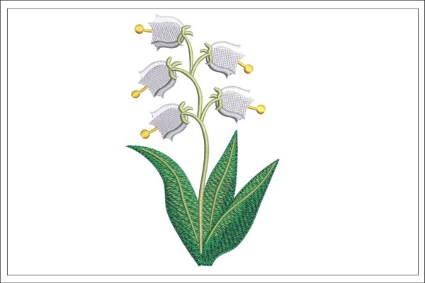 Lilly of the Valley embroidery design