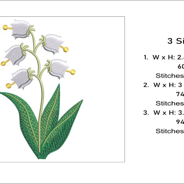 Lilly of the Valley embroidery design