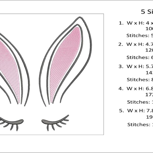 Bunny Head embroidery design