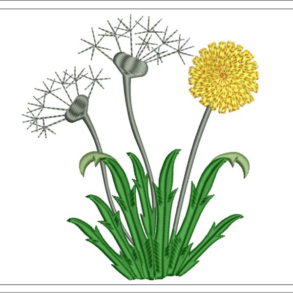 Dandelion embroidery design