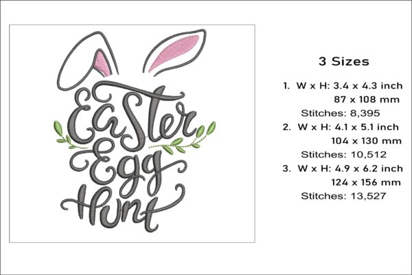 Easter Egg Hunt embroidery design