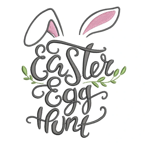 Easter egg hunt embroidery design - Easter embroidery pattern