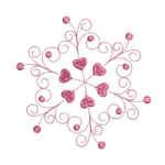 Floral Swirl Embroidery Design - Simple Embroidery Pattern