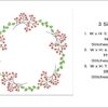 Floral wreath embroidery design