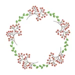 Floral Wreath Embroidery Design 1 - Nature Embroidery